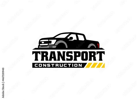 Truck logo vector for construction company. Vehicle equipment template ...