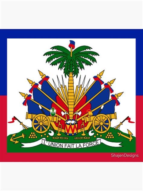 "Haiti Haitian Flag Coat of Arms Plain" Poster for Sale by ...