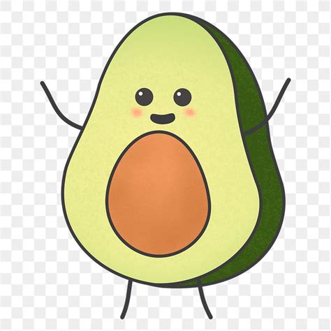 Cute Cartoon Avocado