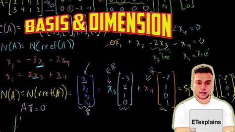 Find a basis and the dimension for column space, row space, and the ...