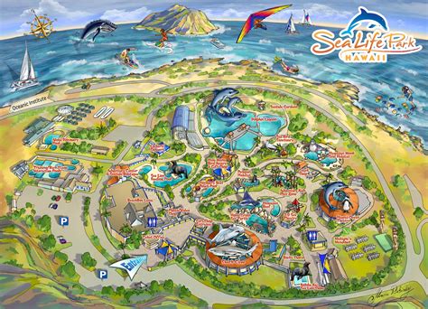 Amusement Park Map Illustration - Illustrated Maps by Rabinky Art, LLC