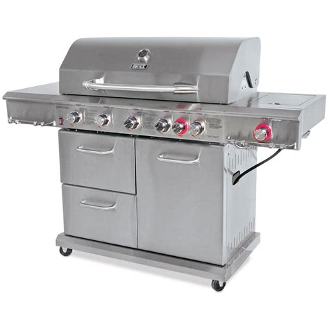 Backyard Grill Stainless Steel 6 Burner Propane Gas Grill BBQ ...