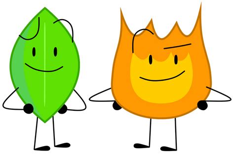 Leafy and Firey from Battle for Dream Island by skinnybeans17 on DeviantArt