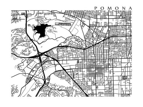 Pomona Map California Print - Etsy