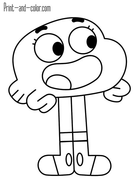 The Amazing World of Gumball coloring pages | Print and Color.com