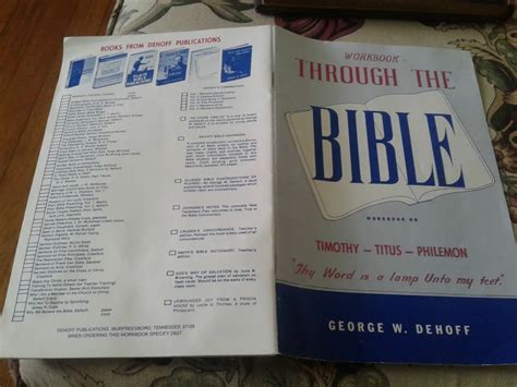 Church Of Christ Bible Study Workbooks - Eternal Bible