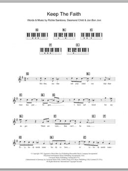 Keep The Faith (Piano Chords/Lyrics) - Print Sheet Music Now