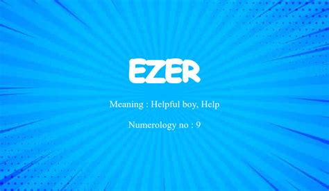 Ezer Name Meaning