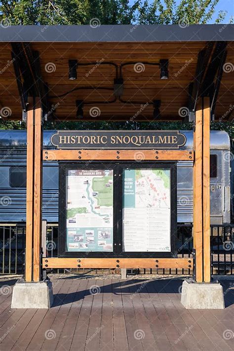 Historic Snoqualmie Map in the Downtown District with Area Maps Editorial Photography - Image of ...