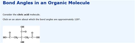 Solved Bond Angles in an Organic Molecule Consider the | Chegg.com