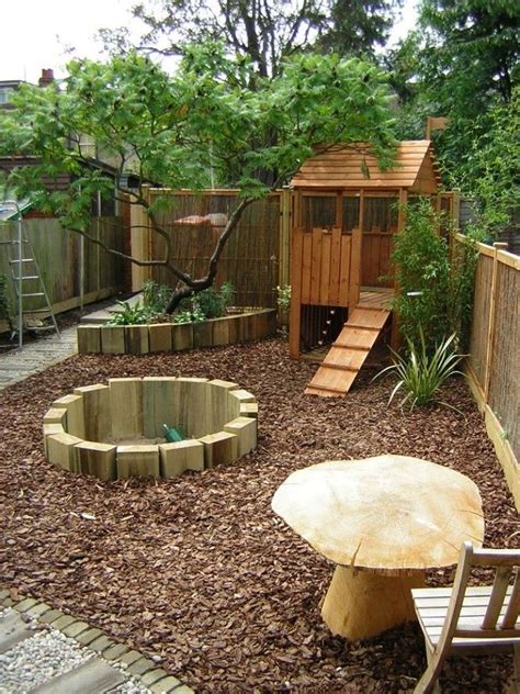 Fun kids garden with no grass | Small backyard landscaping, Backyard playground, Backyard kids ...