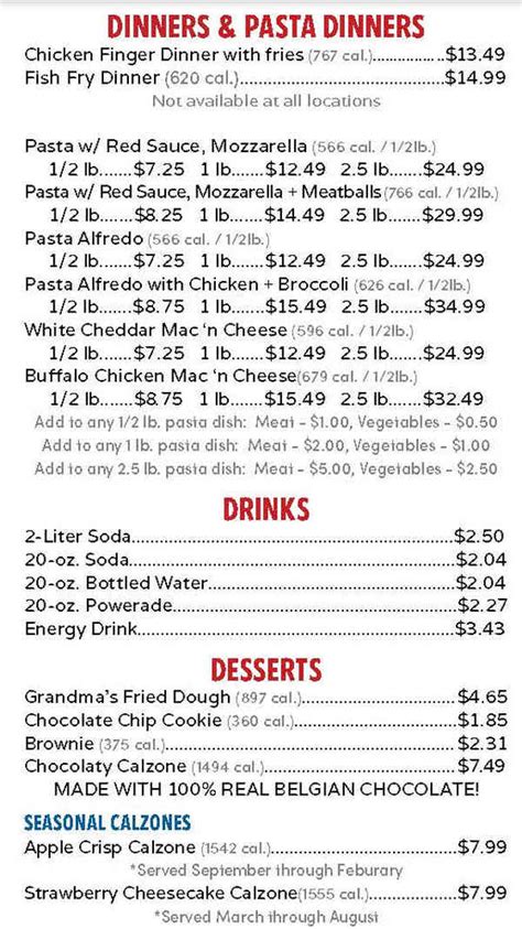 Mark's Pizzeria Menu, Auburn, NY