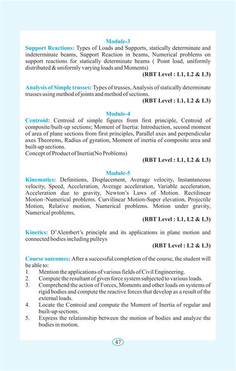 Elements of Civil Engineering & Mechanics : Semester-1&2 : VTU Syllabus ...