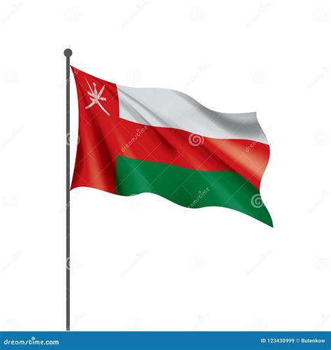 Oman Flag, Vector Illustration on a White Background Stock Vector - Illustration of nation ...