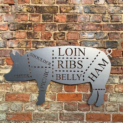 Large METAL PIG Shop Sign Home Ornament Farmyard Animal | Etsy