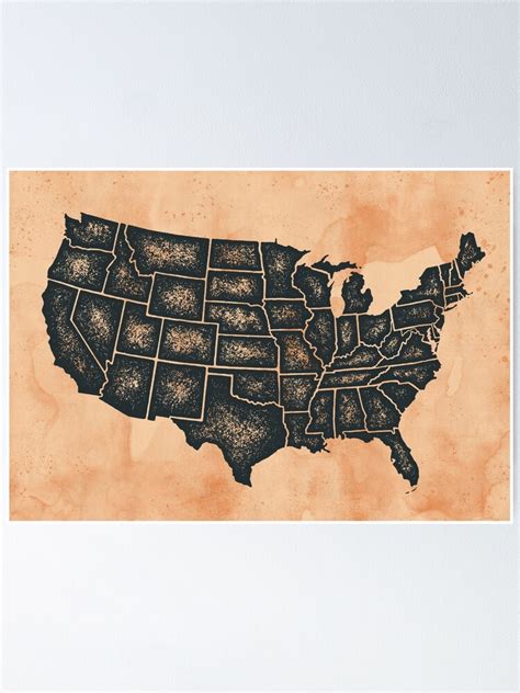 "Vintage United States Map" Poster for Sale by thesleepingsky | Redbubble