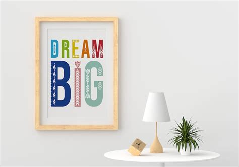 Dream Big Sign Nursery Decor Wall Art Kids Room Wall Quote - Etsy