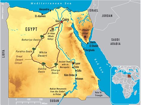 Map of Egypt 2011