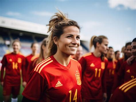 Premium AI Image | Spain women national football team victory