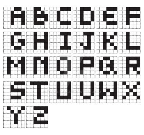 Pixel Lettering - Upper Case by dareatlas on DeviantArt