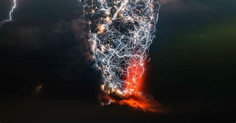 Stunning Pictures Capture Lightning Storms Over Volcano Eruptions