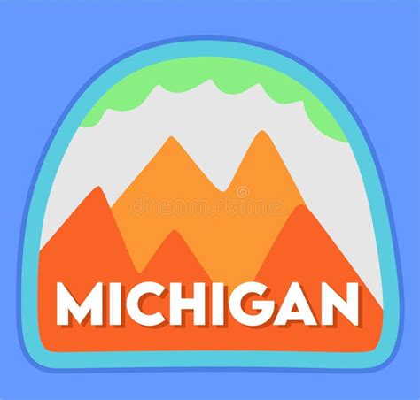 Michigan State with Blue Background Stock Vector - Illustration of ...