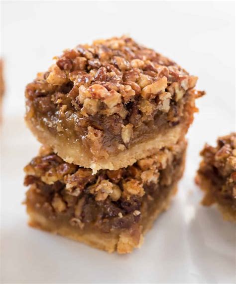 Pecan Pie Bars without corn syrup - Build Your Bite