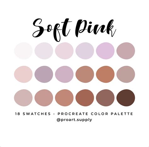 SOFT PINK PROCREATE Color Palette Pink Brown and Tan for | Etsy