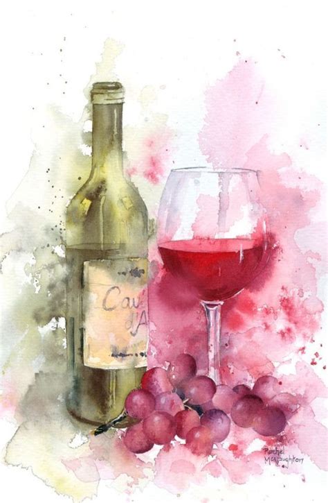 Pin by JL Colloway on ༺♥༻ Watercolours | Wine painting, Wine art, Watercolor wine