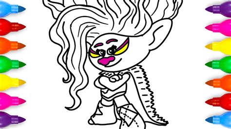 Trolls 3 Movie VIVA Coloring Pages - YouTube