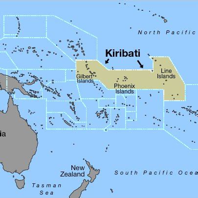 Map showing the locations of the Republic of Kiribati, the Gilbert,... | Download Scientific Diagram