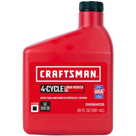 Craftsman 10W-30 4-Cycle Lawn Mower Motor Oil 20 oz. - Total Qty: 12, Case of: 12 - Ralphs