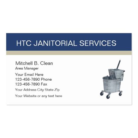 Janitorial Services Business Cards | Zazzle