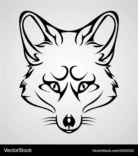 Fox head Royalty Free Vector Image - VectorStock