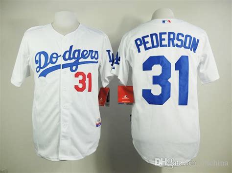 2017 2015 New Baseball Jerseys La Dodgers #31 Pederson Jersey White Gray Color Stitched Size M ...