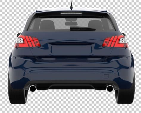 Premium PSD | Modern car on transparent background. 3d rendering - illustration