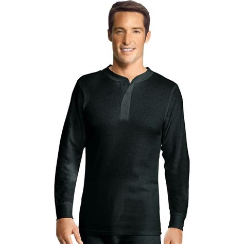 Hanes - Men's Thermal Henley Base Layer Shirt, Style 14510 - Walmart.com - Walmart.com