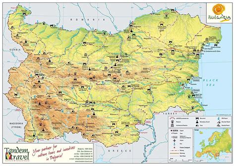 Map of Bulgaria | Tandem Travel