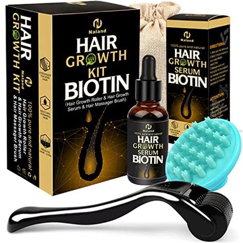 Derma Roller for Hair Growth, Biotin Hair Growth Oil Serum, Hair Scalp ...