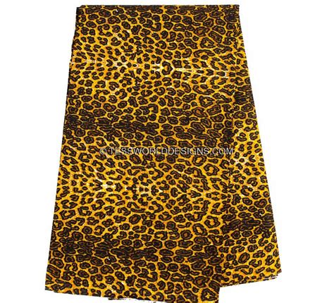 TP32 - Traditional Fabric small leopard print fabric from Africa 6 yards - Tess World Designs ...