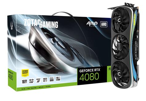 ZOTAC Gaming GeForce RTX 4080 16GB AMP Extreme AIRO 16GB GDDR6X 256-bit ...