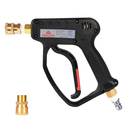 YAMATIC,ABS 5000 PSI High Pressure Washer Trigger Gun with 3/8" Swivel Inlet, Power Washer Short ...