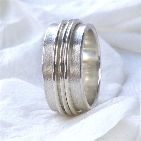 spinning ring in eco sterling silver by lilia nash jewellery | notonthehighstreet.com