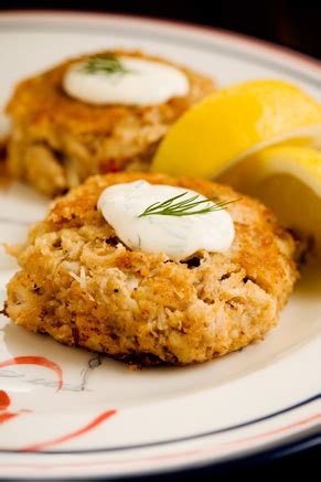 Crab Cakes with Lemon Dill Sauce Recipe - Paula Deen