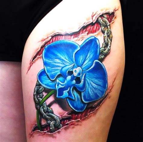 Blue Orchid Tattoo Idea