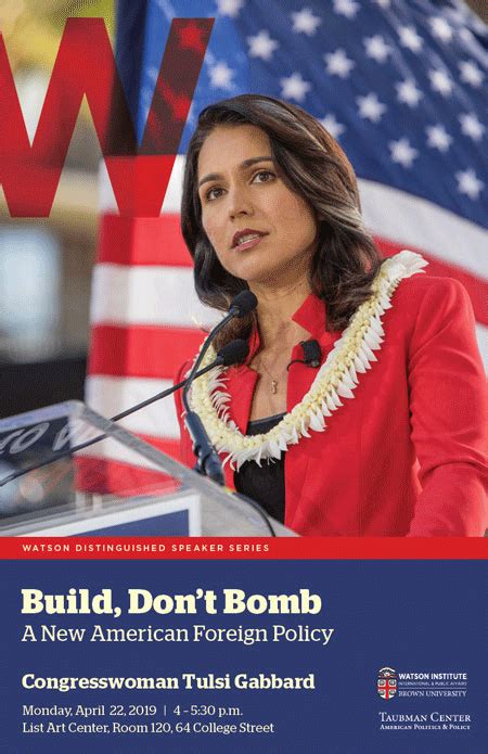 Congresswoman Tulsi Gabbard ─ Build, Don't Bomb: A New American Foreign ...