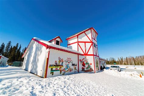 Sunny Exterior View of the North Pole Santa Claus House Editorial Image ...