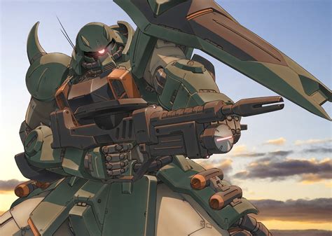 2560x1440 resolution | green robot graphic wallpaper, Gundam, Zaku II, desert, mech HD wallpaper ...