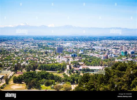 Panoramic view of Talca from mountain, Chile Stock Photo - Alamy