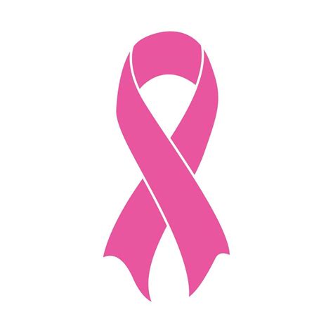 pink ribbon, breast cancer awareness symbol, isolated on white, vector ...